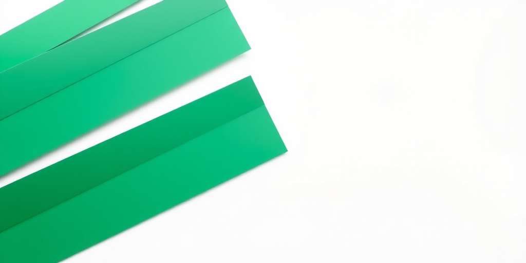 high-resolution image of abstract diagonal green stripes on a white background, taken with a Canon EOS R5, aperture f/8, ISO 100, 50mm lens, top-down view, minimalistic photography style