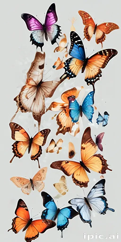 butterflies transparent background