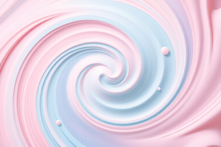 abstract swirling patterns in soft pastel colors with circular elements, high resolution, ISO 100, f/8, 1/125s, 50mm lens, top-down view, digital camera, vibrant and smooth textures