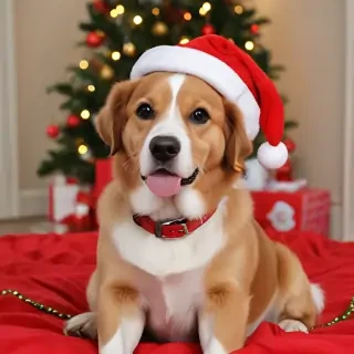 pictures of dogs christmas