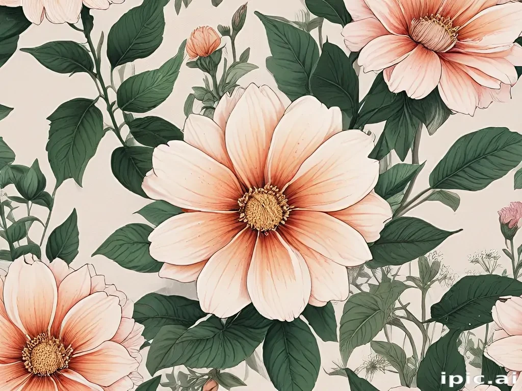 flower aesthetic drawings