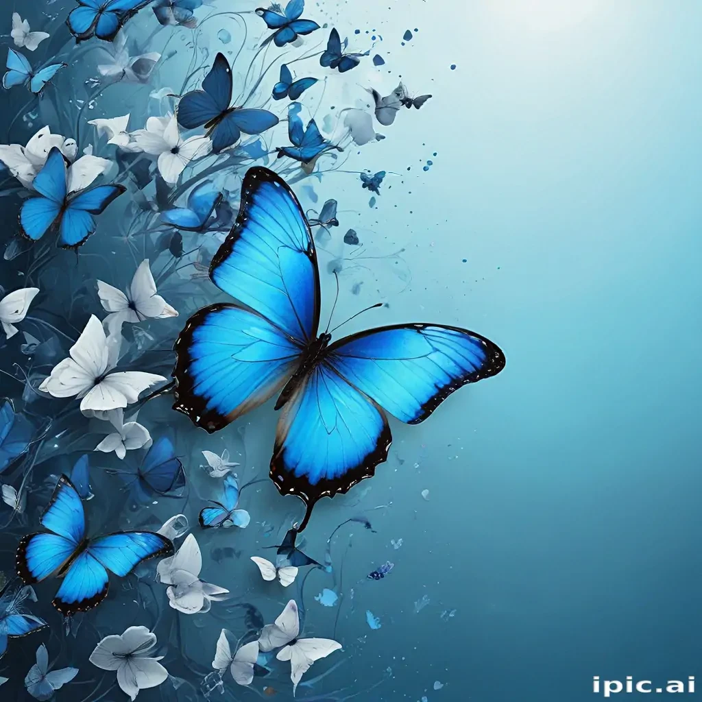 blue butterfly background