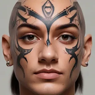 face tattoo png