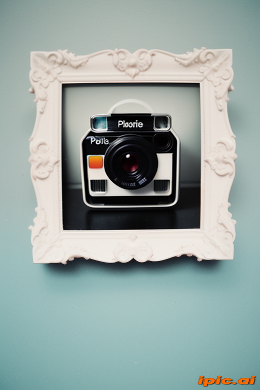 Vintage-Inspired Photo Frame Featuring a Classic Instant Camera Design