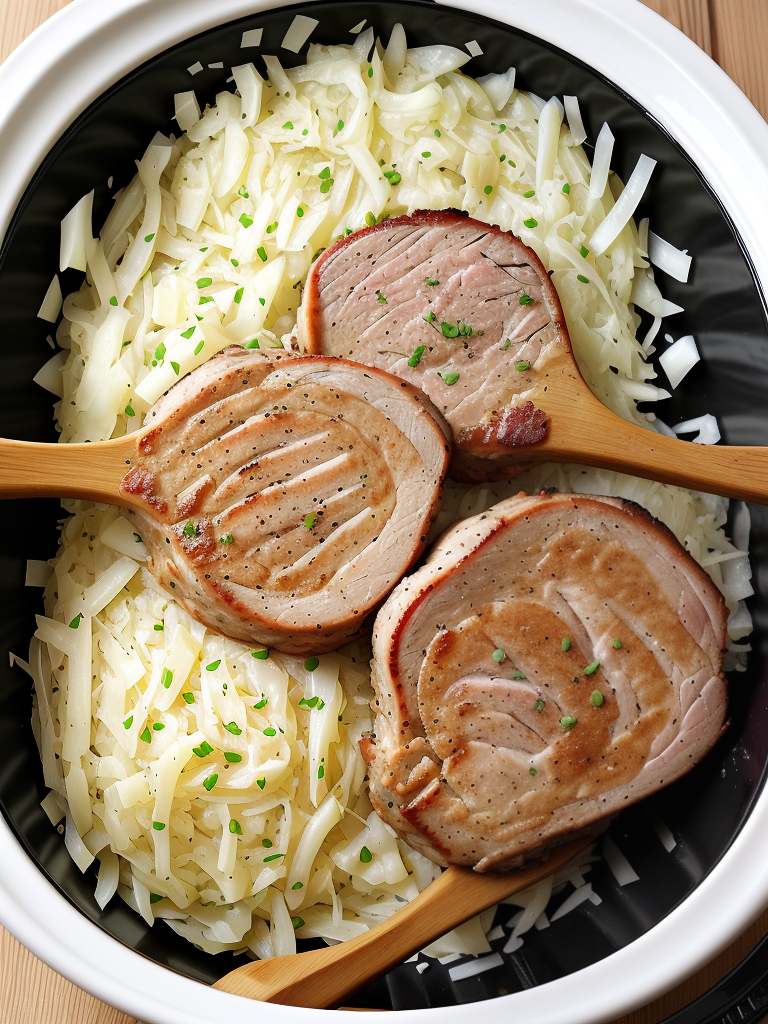 sauerkraut pork chops slow cooker