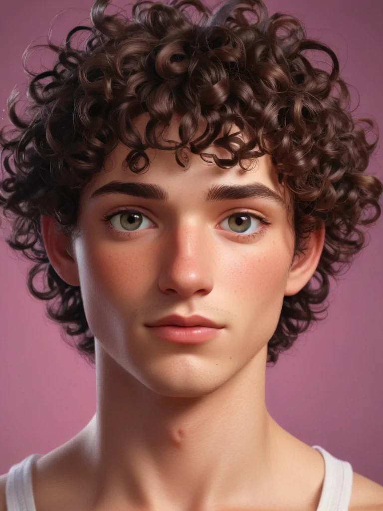 popular male cartoon characters with curly hair