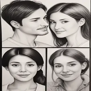 drawings of family