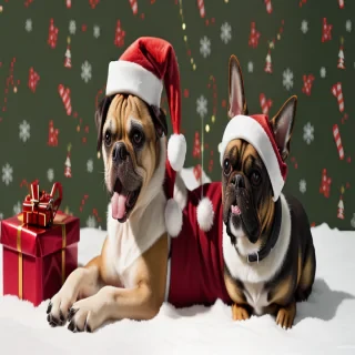 christmas dog wallpaper