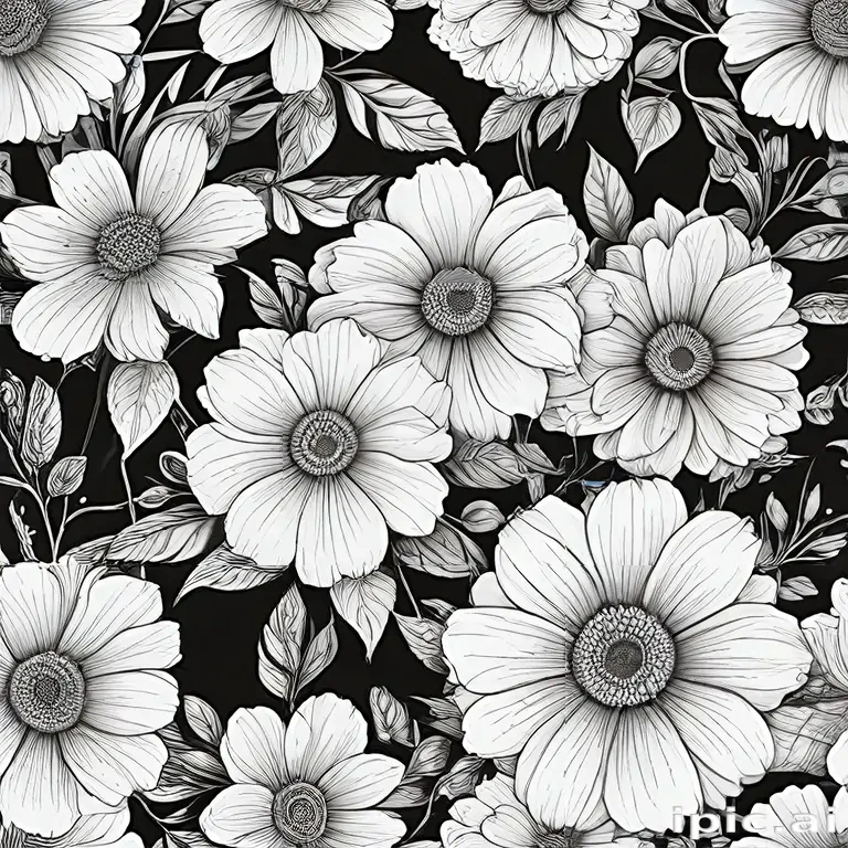 flower line art