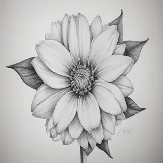 flower drawings pencil
