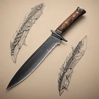 drawings of knives