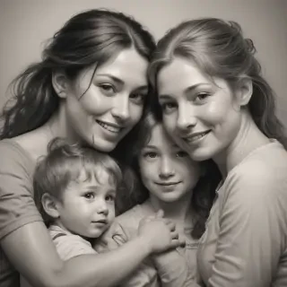 drawings of family