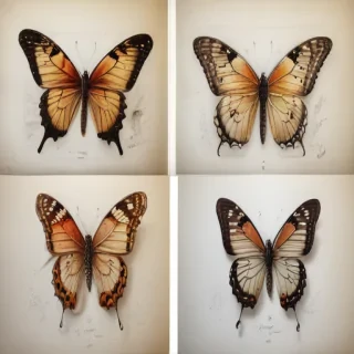 butterflies sketches