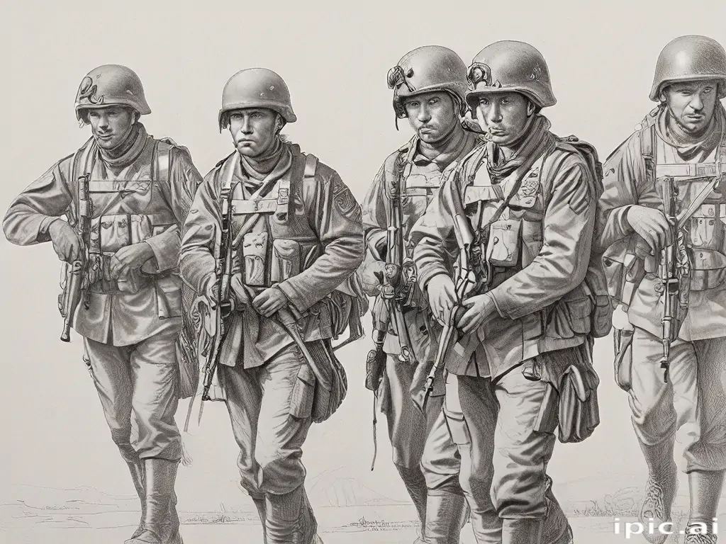 soldiers drawing