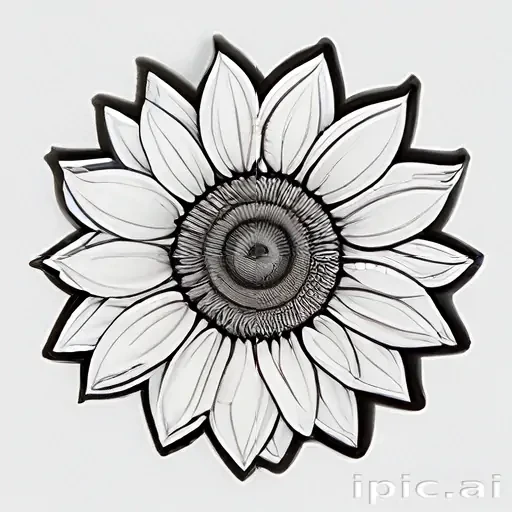 sunflower outline