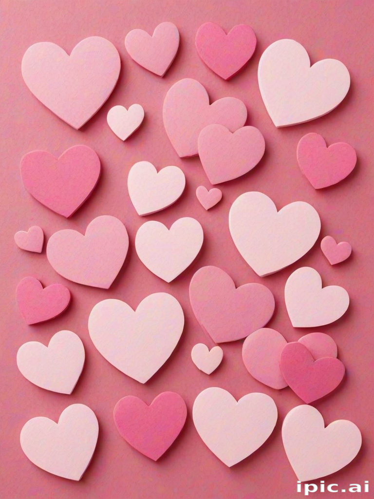 pink hearts clipart