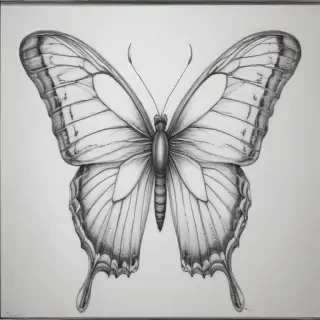 outline drawing of a butterfly