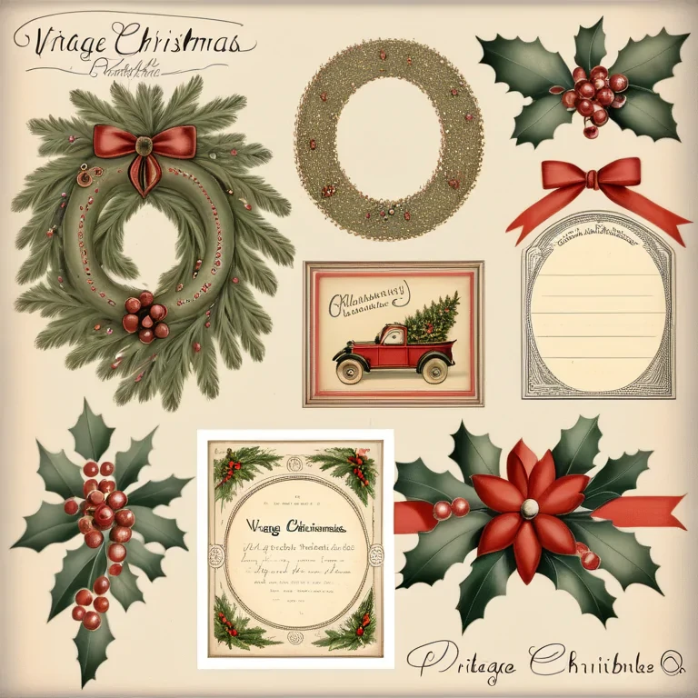 vintage christmas printable