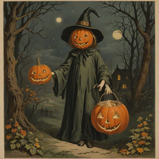 public domain vintage halloween art