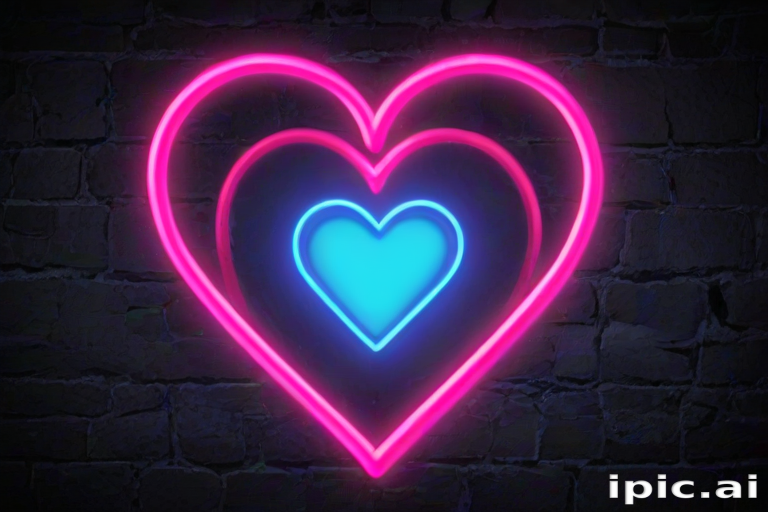 neon heart png