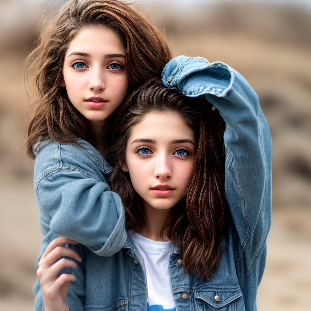 Emily Rudd lookalike, single person, beach, realistic, cute, hyper ...