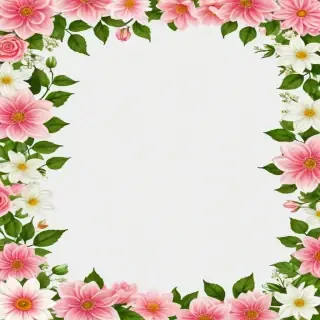 transparent flower border