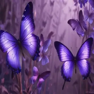 purple butterflies
