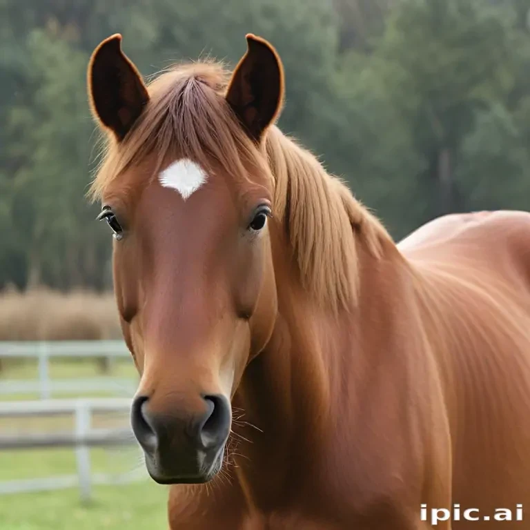 horse in background