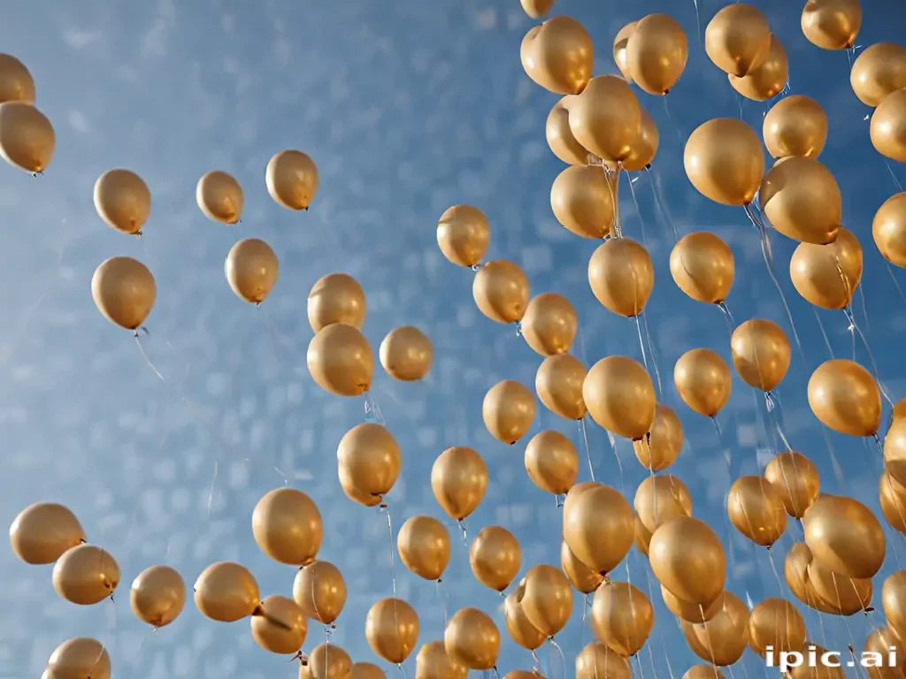 golden balloons