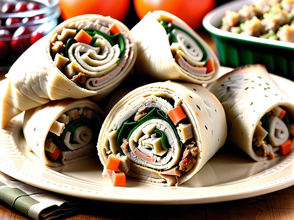 turkey and stuffing roll ups