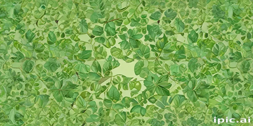 background with green leaves