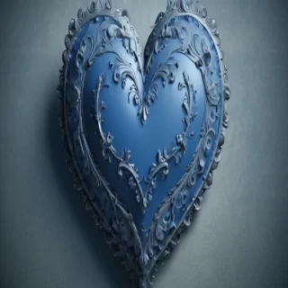 blue heart wallpaper