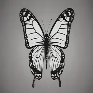 black butterfly outline