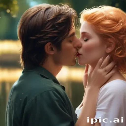 couple kissing aesthetic