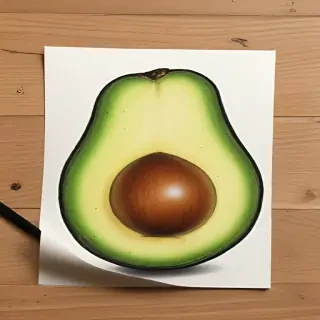 avocado drawing