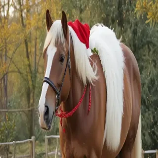 pictures of christmas horses