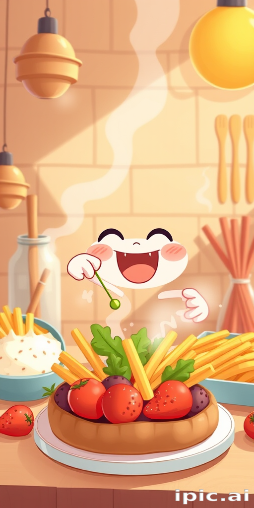 animated food
