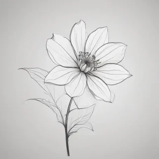 simple flower line art