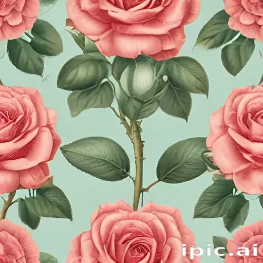 vintage rose illustration