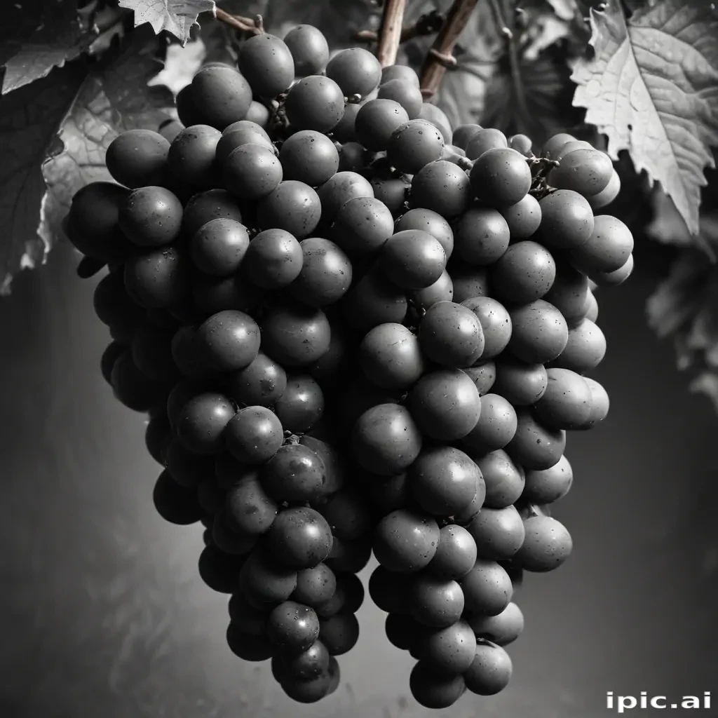 grapes clipart black and white