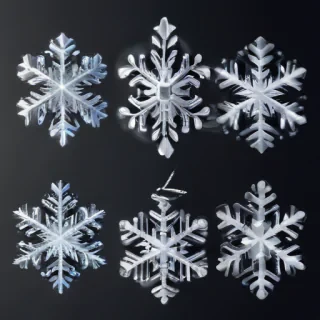 transparent snowflakes