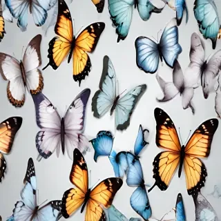 butterflies transparent