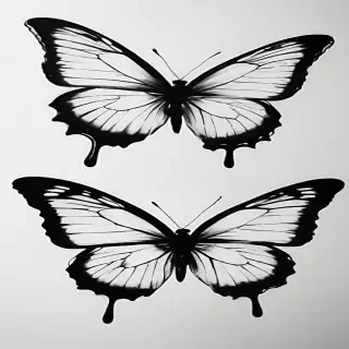 black butterfly outline