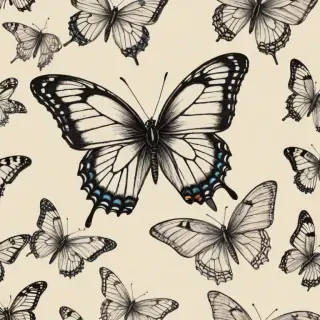 pictures of drawings of butterflies