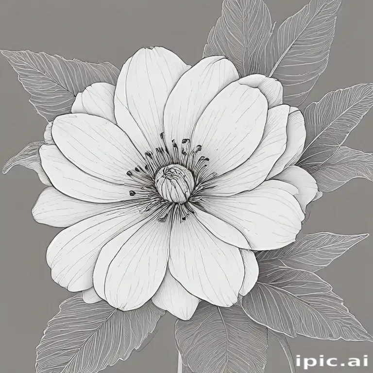 flower line art