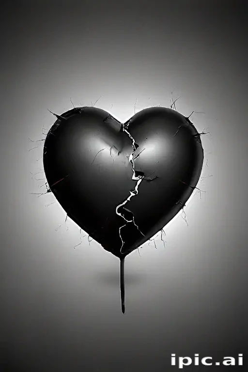 black broken heart