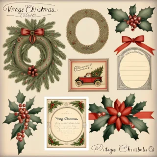 vintage christmas printable
