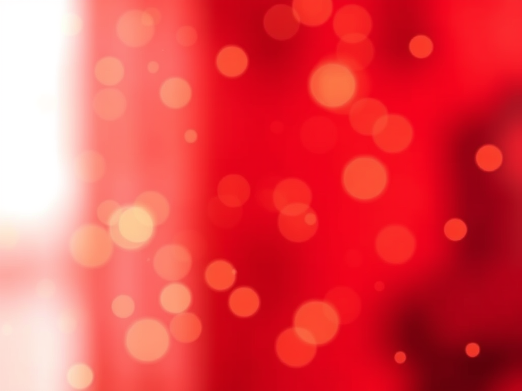 Generate an image featuring a soft, blurred background with a rich red hue. Include glowing golden particles scattered throughout, creating a warm and festive atmosphere. The overall effect should be dreamy and inviting, perfect for a celebratory theme.