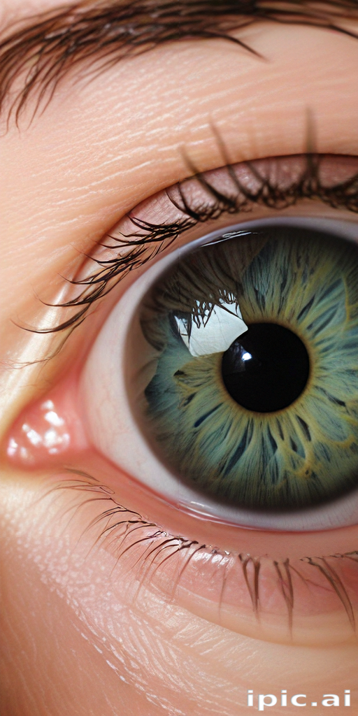 Close-Up View of a Human Eye Highlighting Intricate Iris Patterns and ...