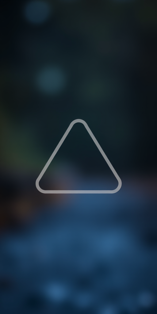 Create an image featuring a stylized downward-facing triangular icon, using a Canon EOS R5 camera with a 50mm f/1.2 lens, set to a low aperture for depth of field, capturing in high dynamic range with a slight vignette effect for emphasis.